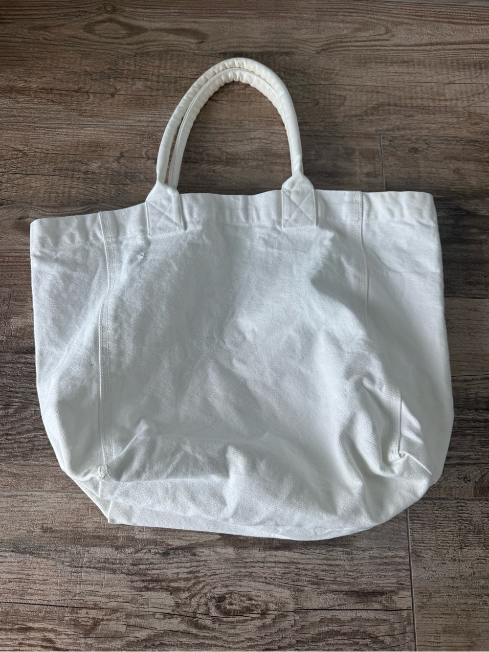 Isabel Marant White Canvas Tote with Gray Logo - Picture 2 of 4